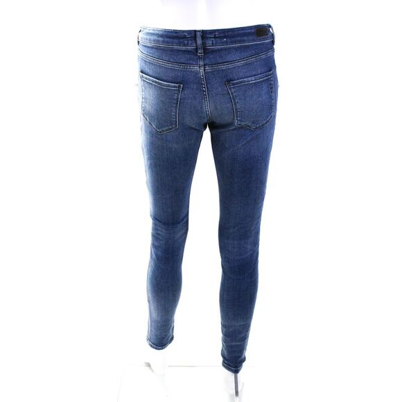 Scotch And Soda Womens Zipper Fly Mid Rise Skinny Ankle Jeans Blue Denim Size 27 - Picture 3 of 6